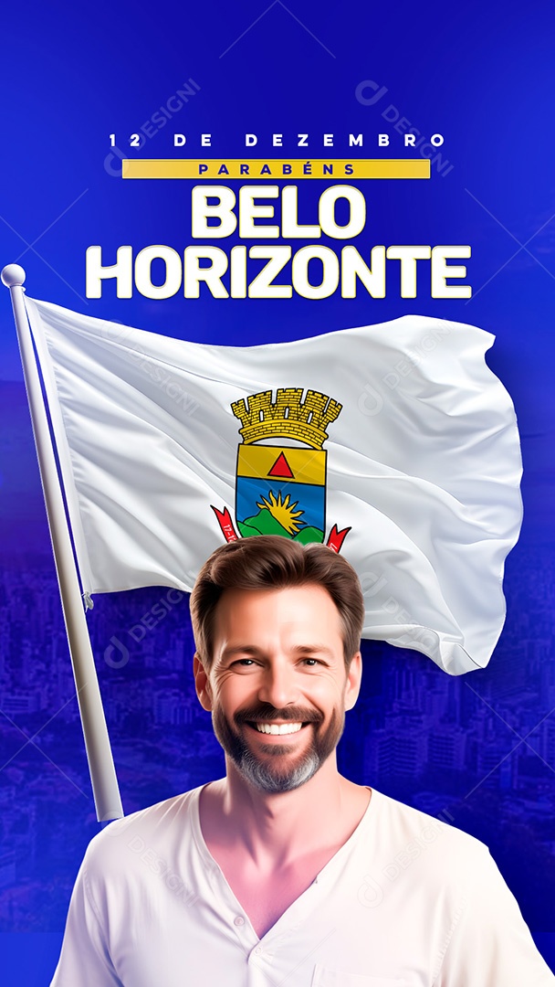 Story Belo Horizonte Parabéns Cidade Social Media PSD Editável