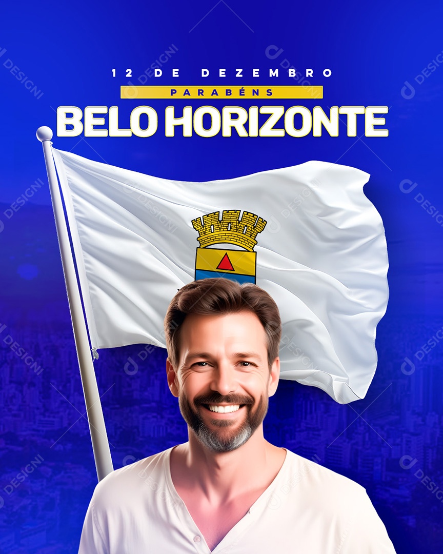 Parabéns Cidade Belo Horizonte Social Media PSD Editável