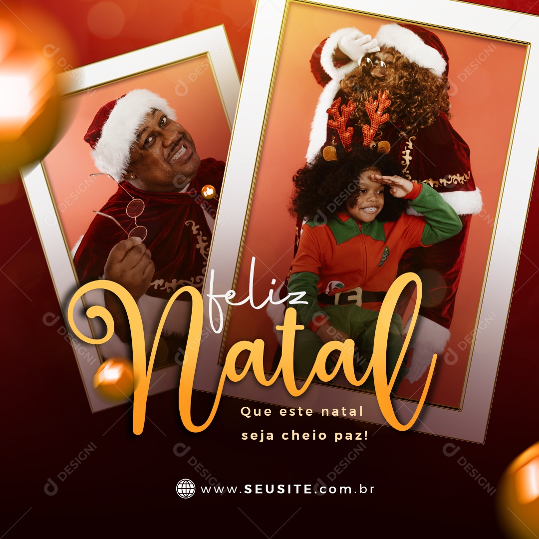 Feliz Natal 25 de Dezembro Boas Festas Social Media PSD Editável