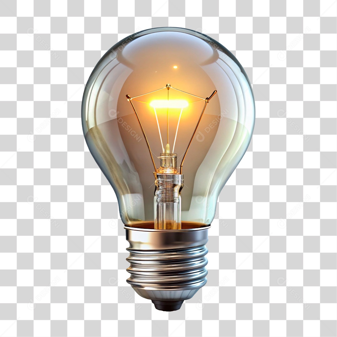 Lâmpada 3D PNG Transparente