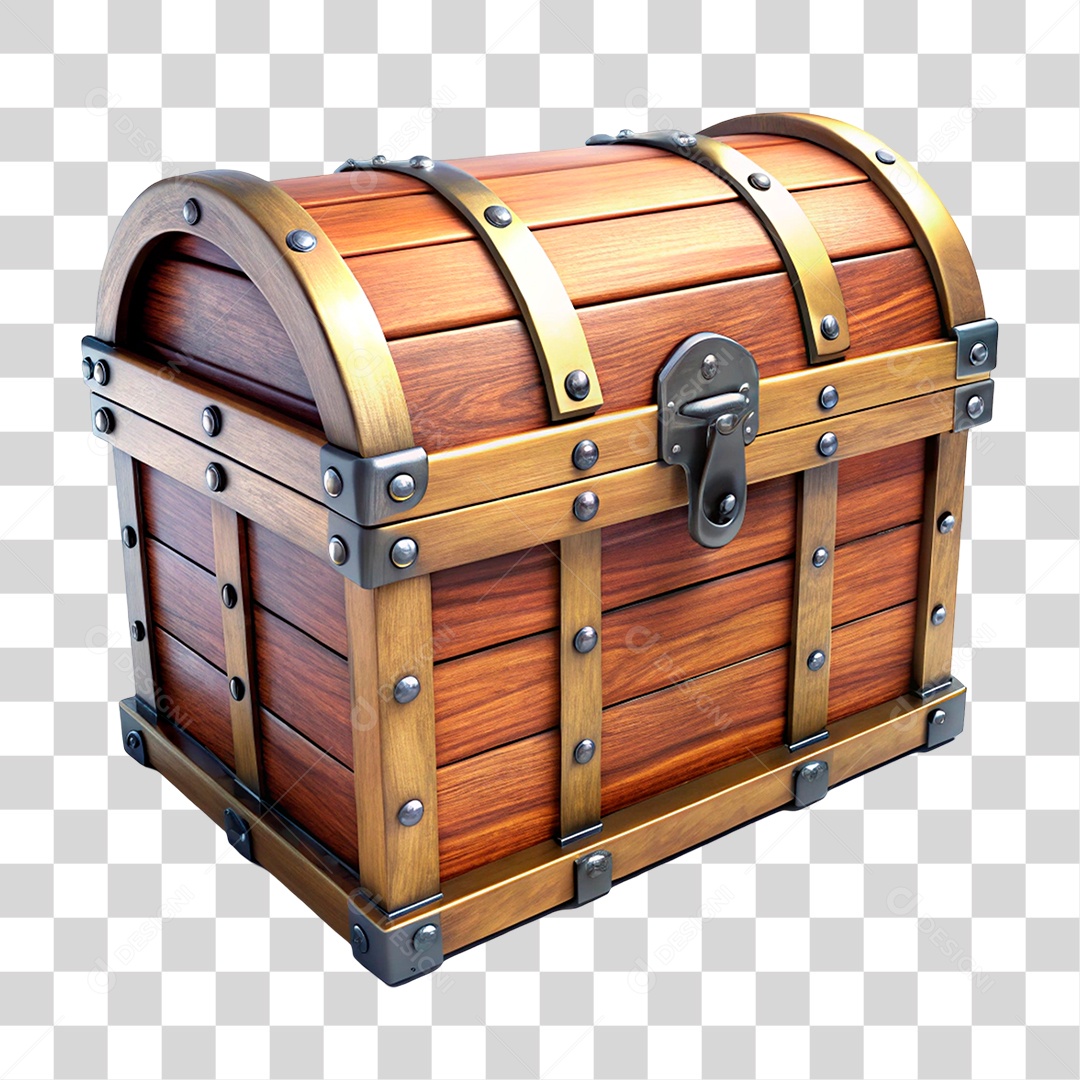 Ícone 3D Baú PNG Transparente