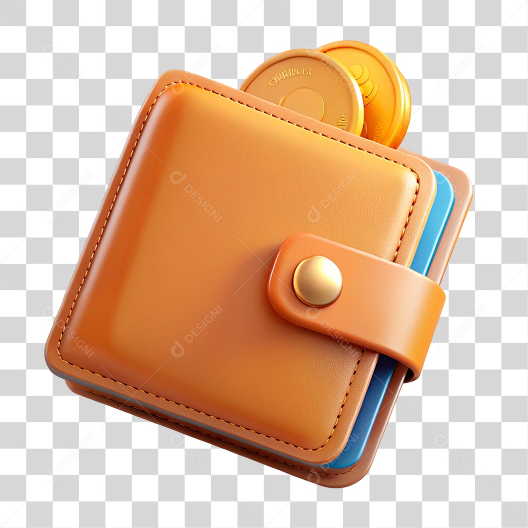 Carteira de Couro PNG Transparente