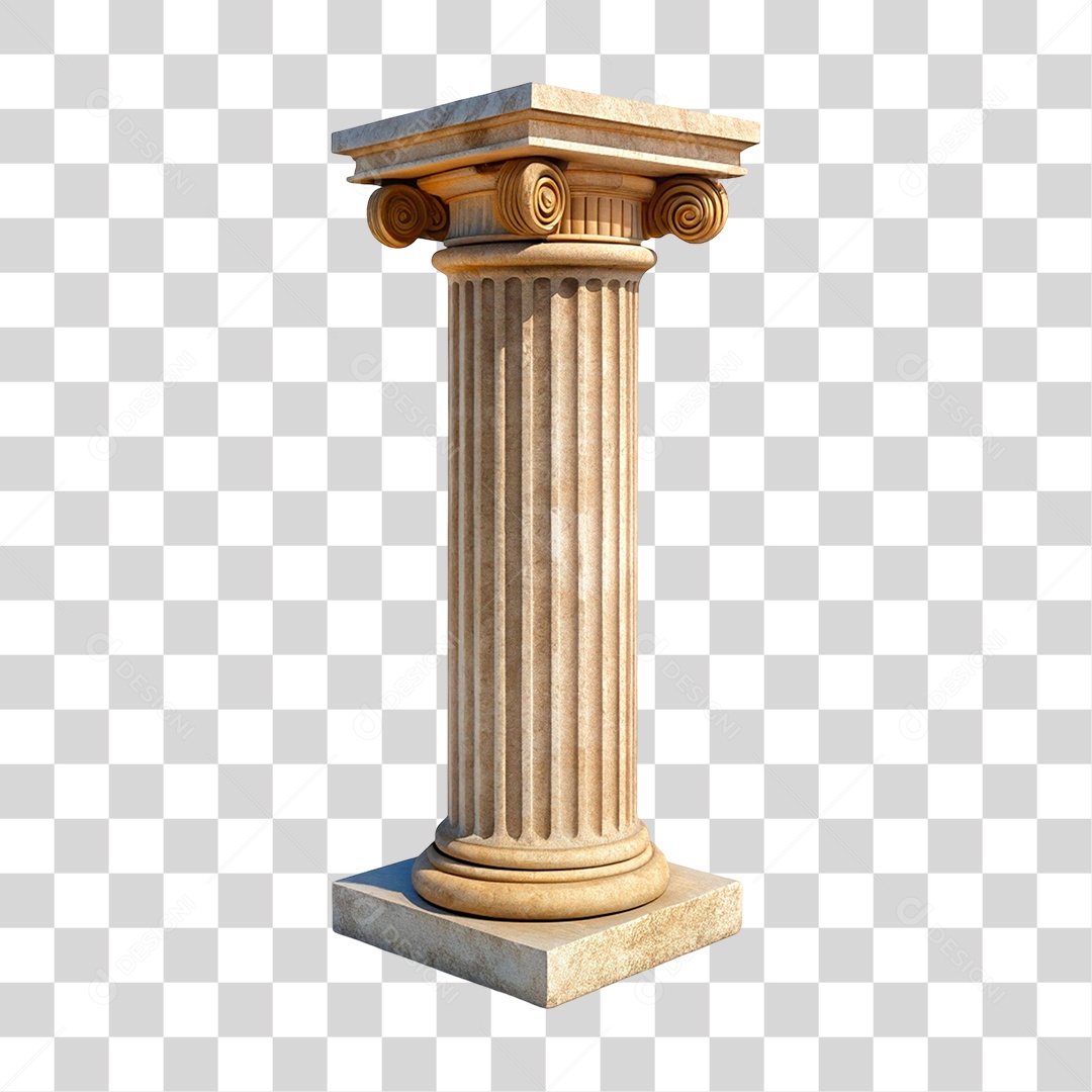 Coluna Estrutura Grega PNG Transparente
