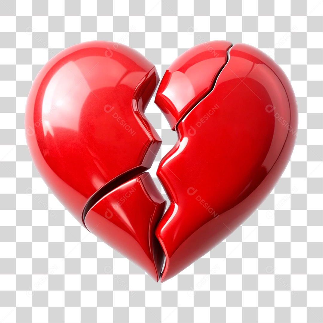 Coração Partido PNG Transparente