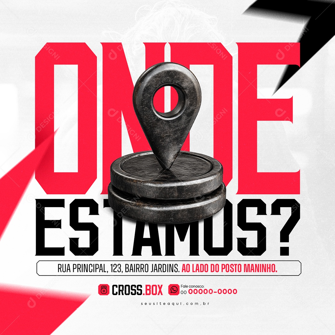 Academia Crossfit Onde Estamos Social Media PSD Editável