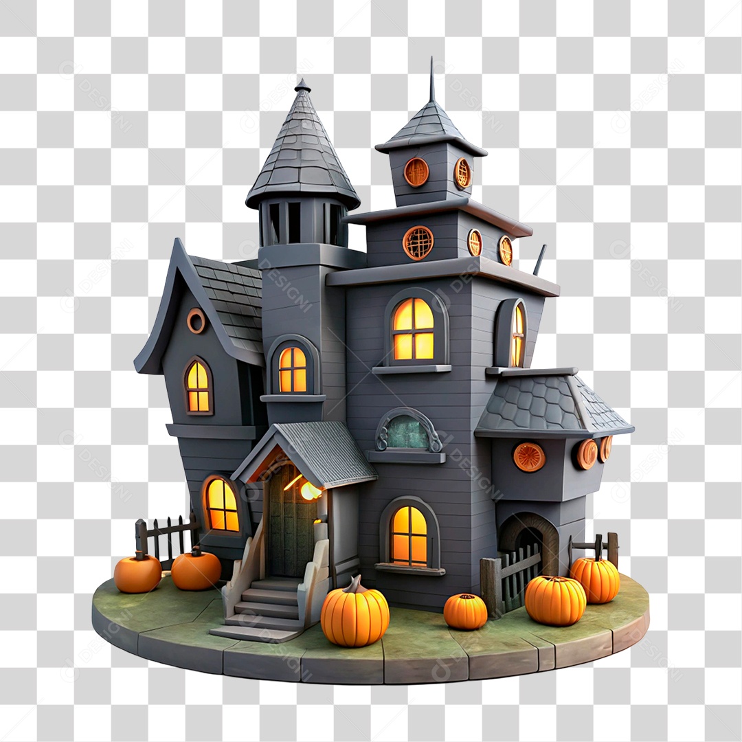 Castelo Assombrado PNG Transparente