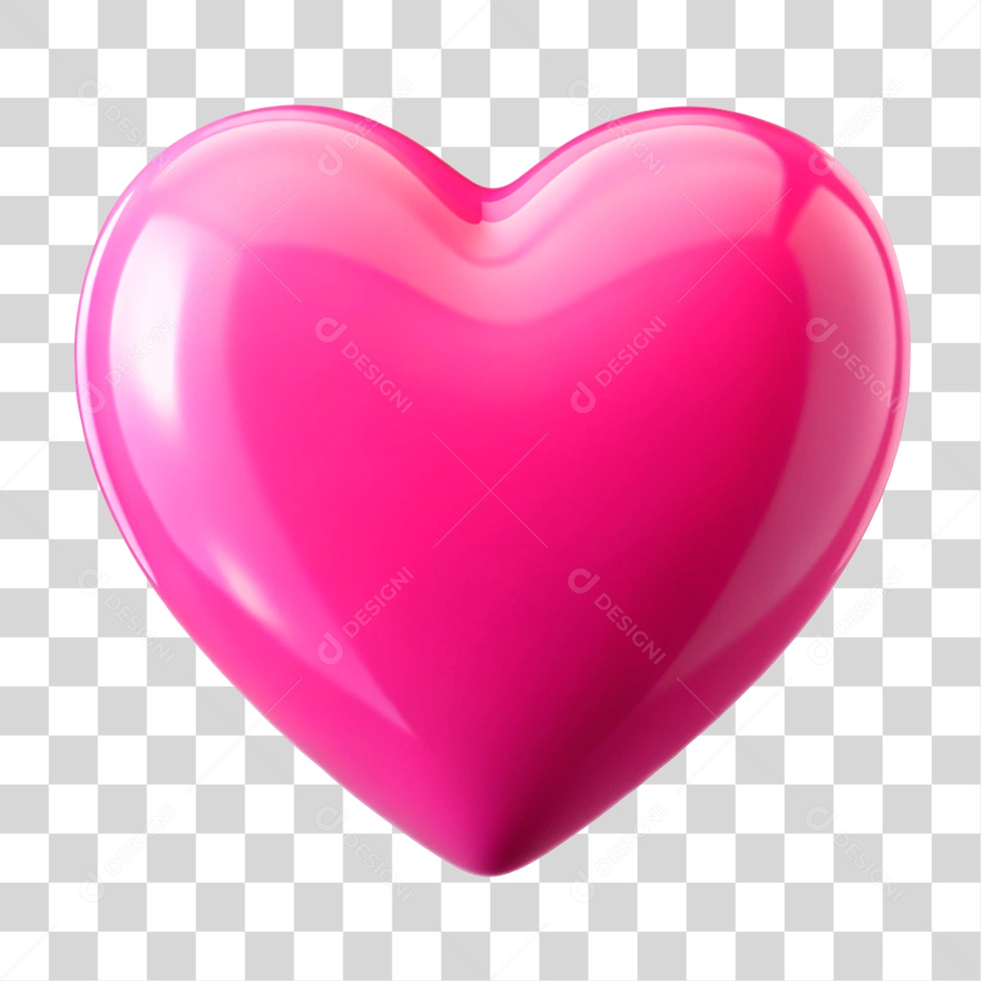 Coração Rosa PNG Transparente