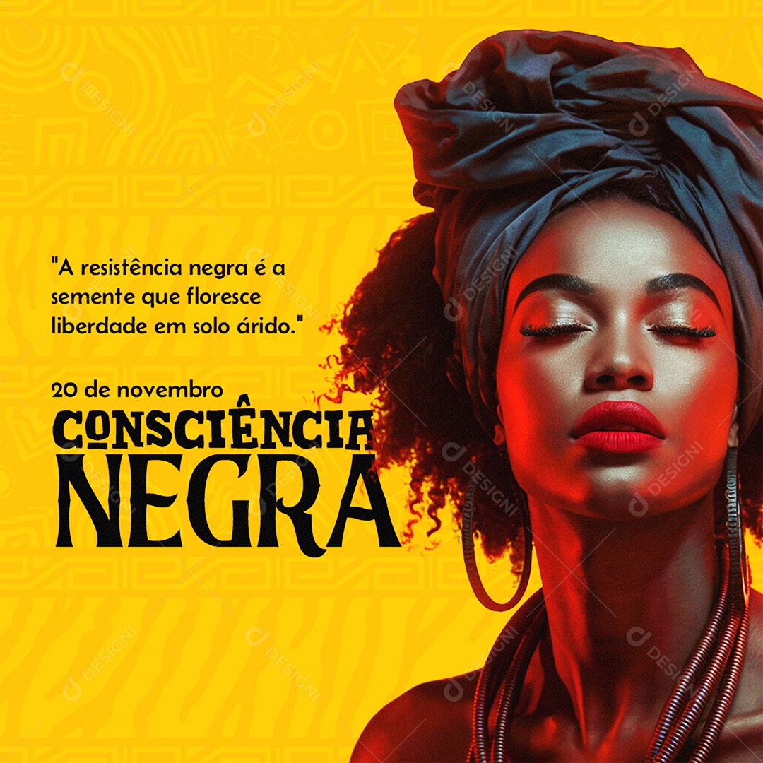 20 de Novembro Dia Da Consciência Negra Social Media PSD Editável