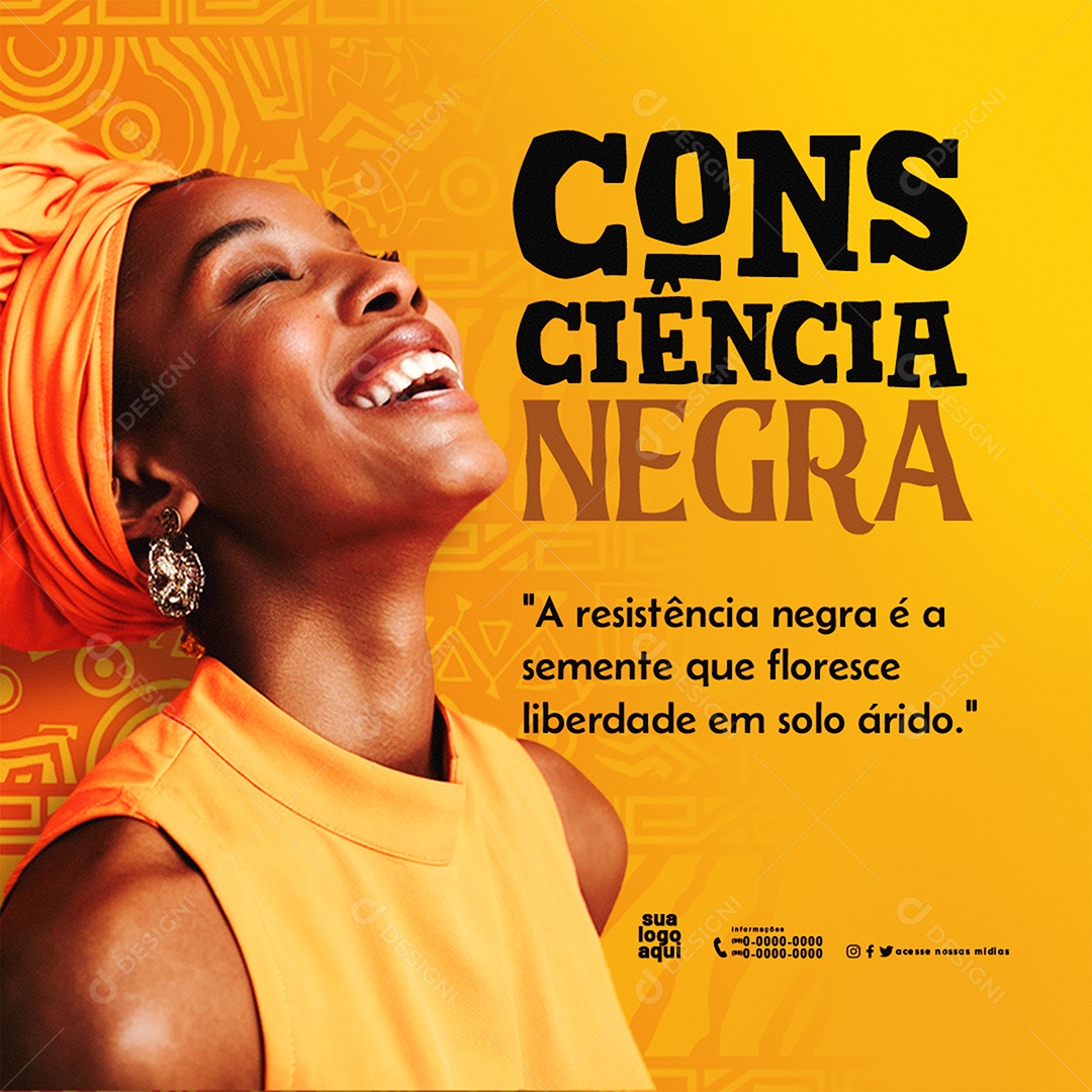 20 de Novembro Dia Da Consciência Negra Social Media PSD Editável