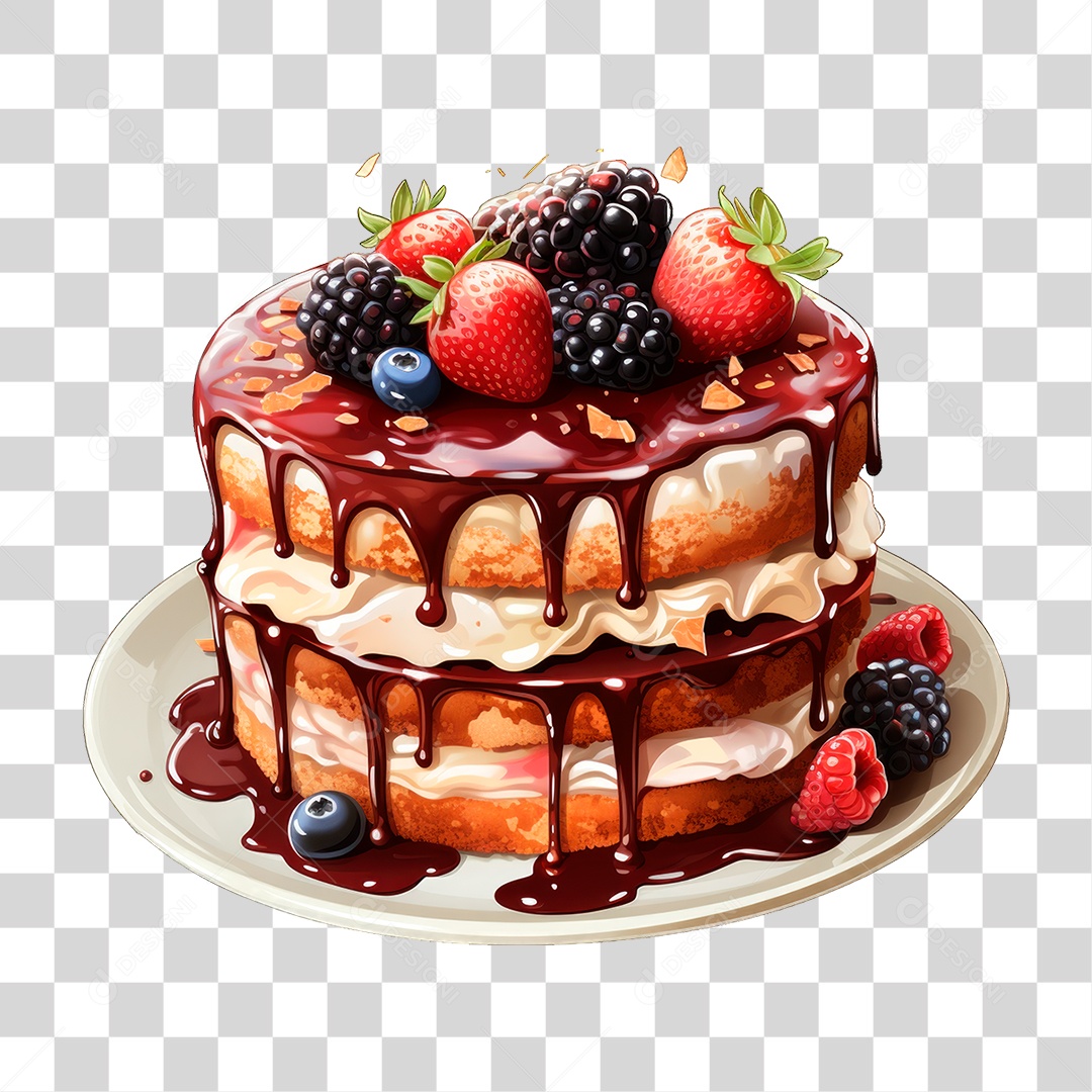 Bolo de Camadas PNG Transparente