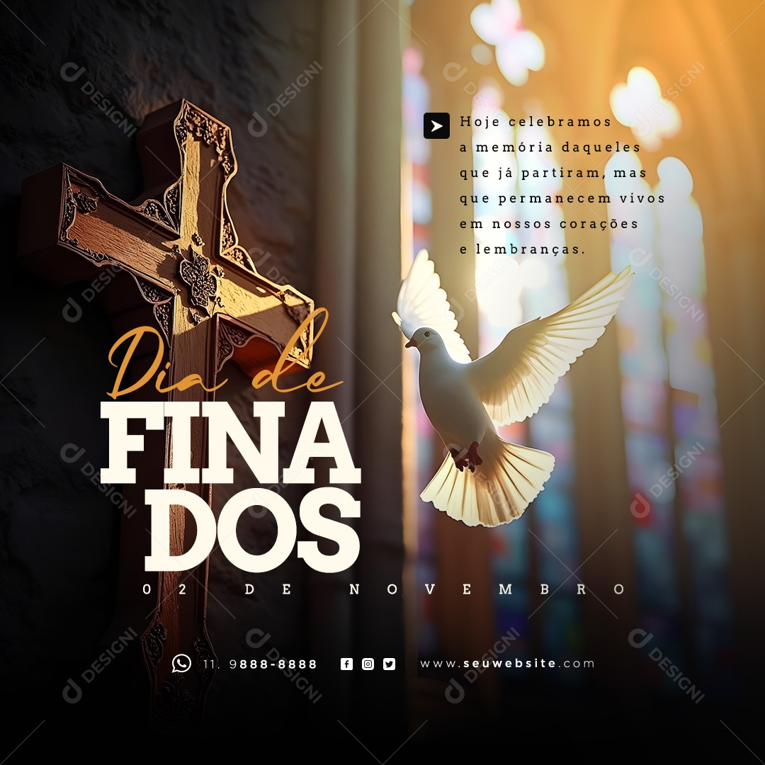Dia de Finados 02 de Novembro Social Media PSD Editável