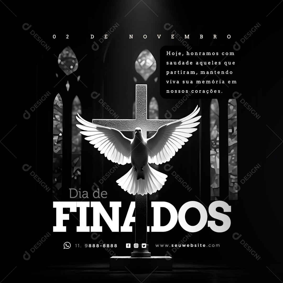 Social Media Dia de Finados 02 de Novembro Social Media PSD Editável