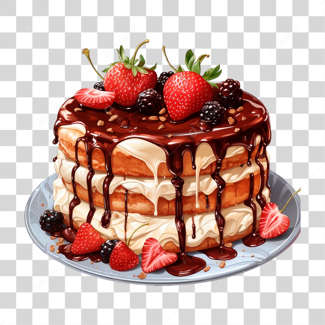 Bolo de Camadas PNG Transparente
