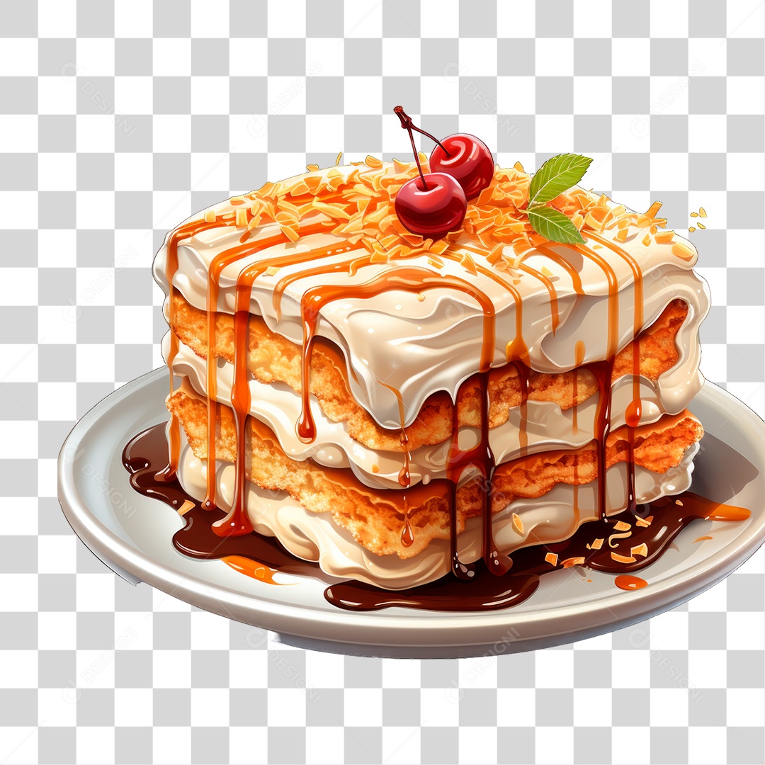 Bolo de Camadas PNG Transparente