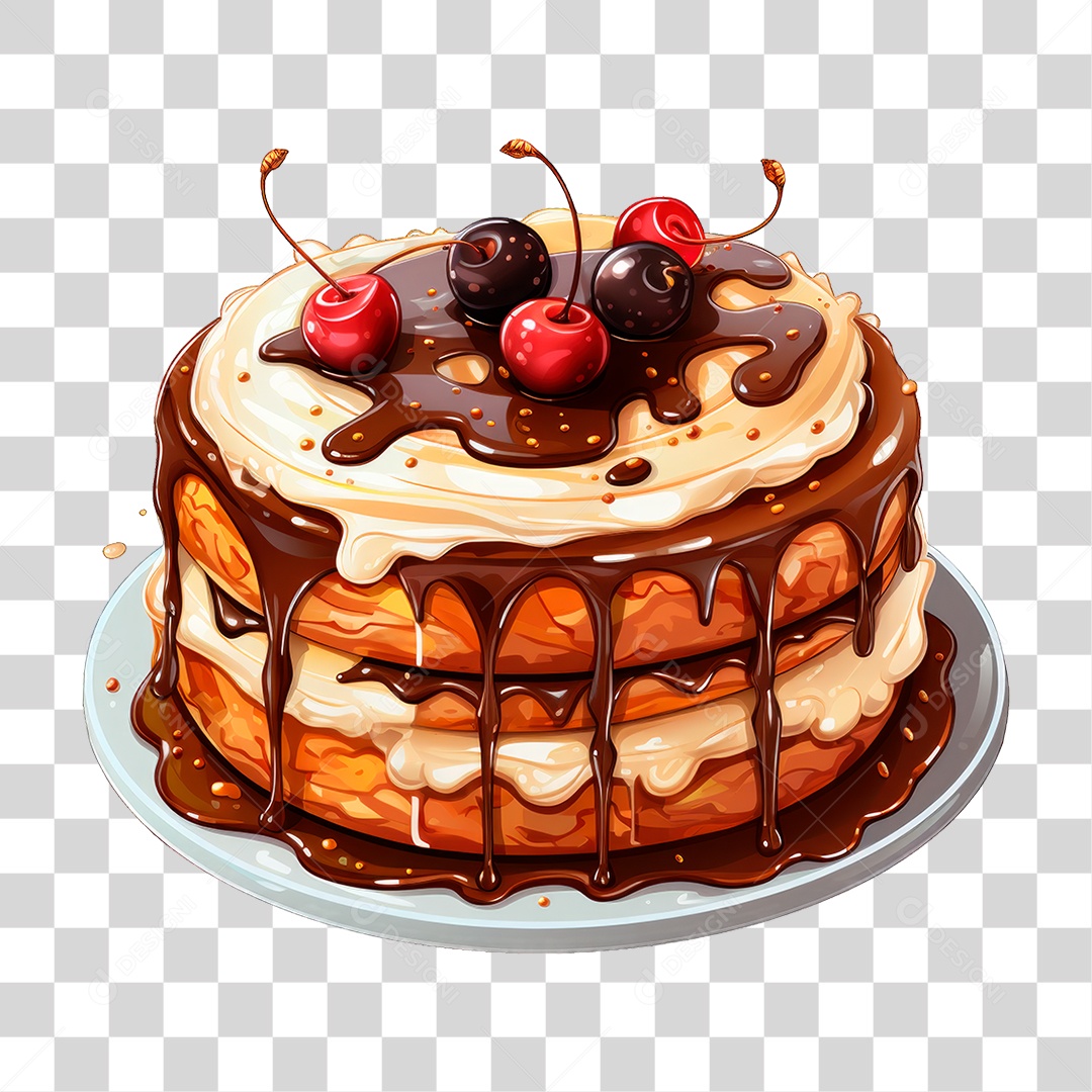 Bolo de Camadas PNG Transparente