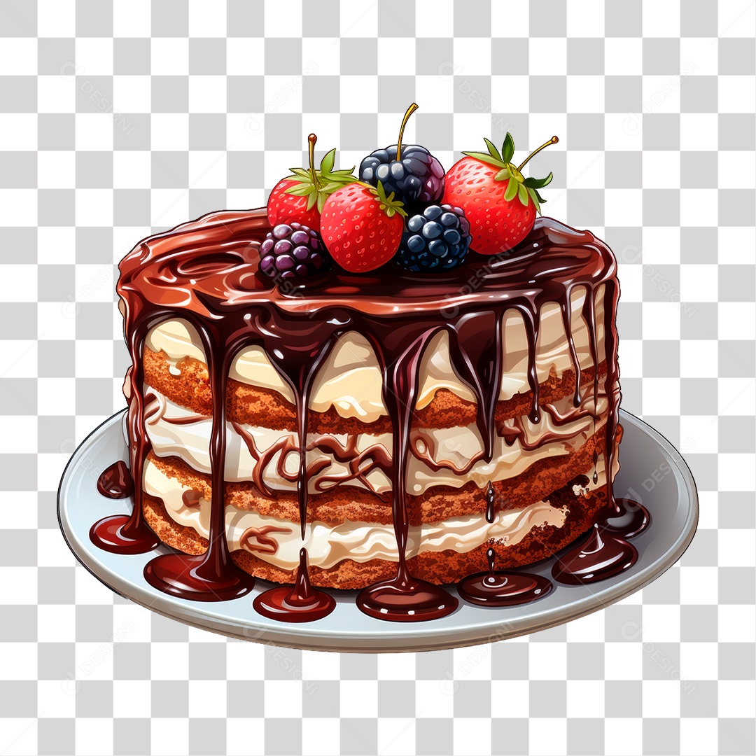 Bolo de Camadas PNG Transparente