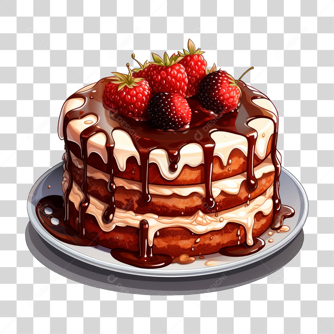 Bolo de Camadas PNG Transparente
