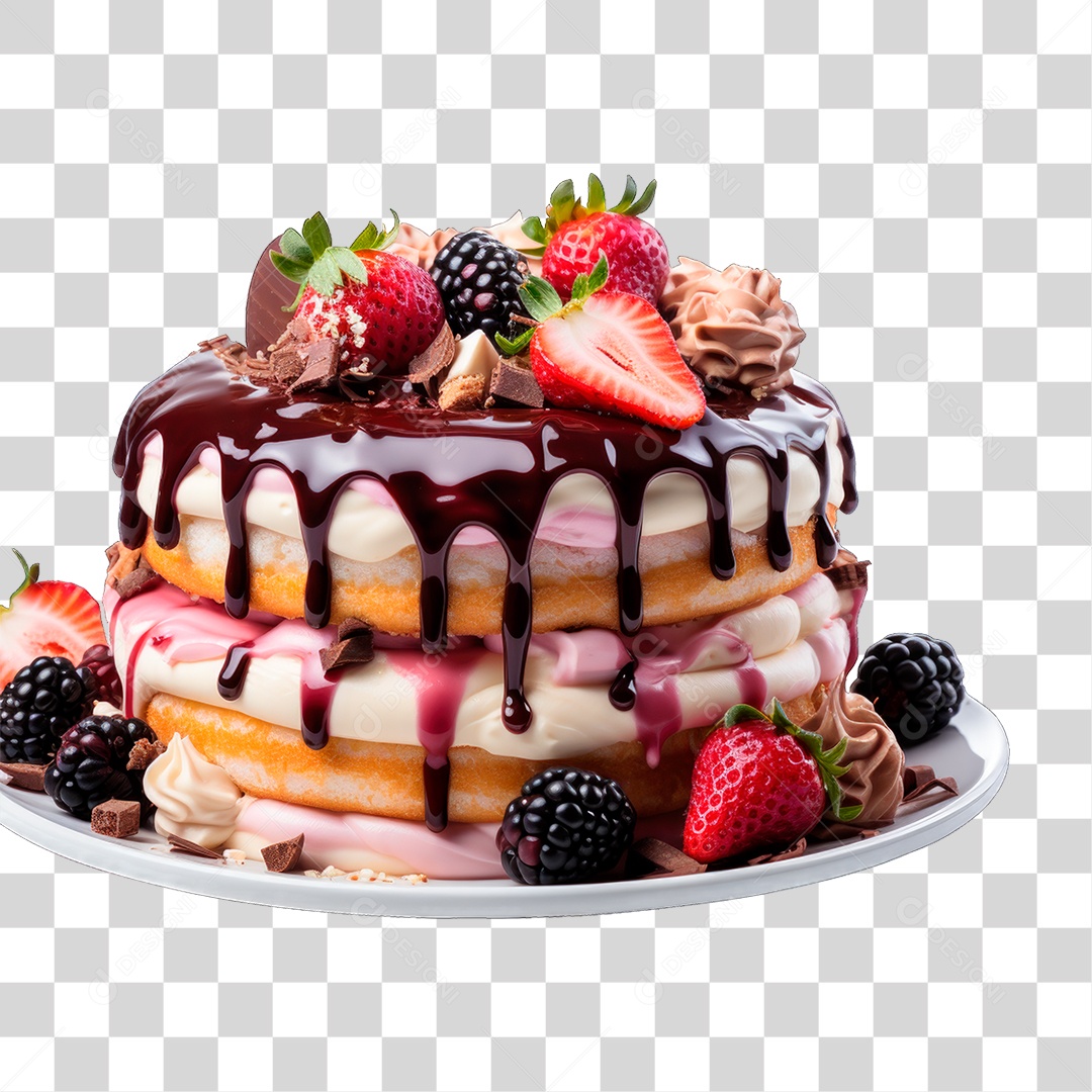 Bolo de Camadas PNG Transparente