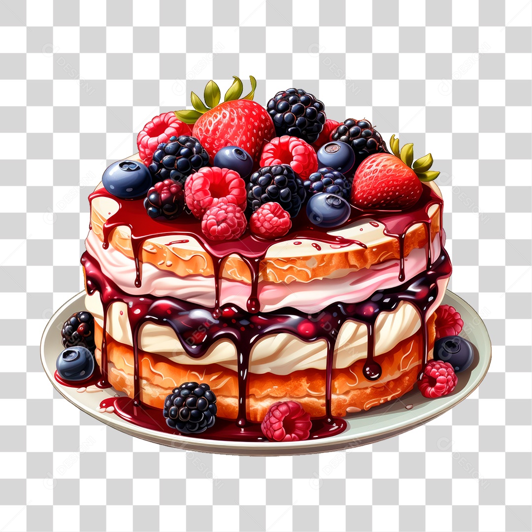 Bolo de Camadas PNG Transparente