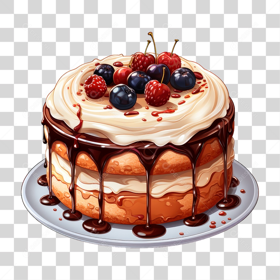 Bolo de Camadas PNG Transparente