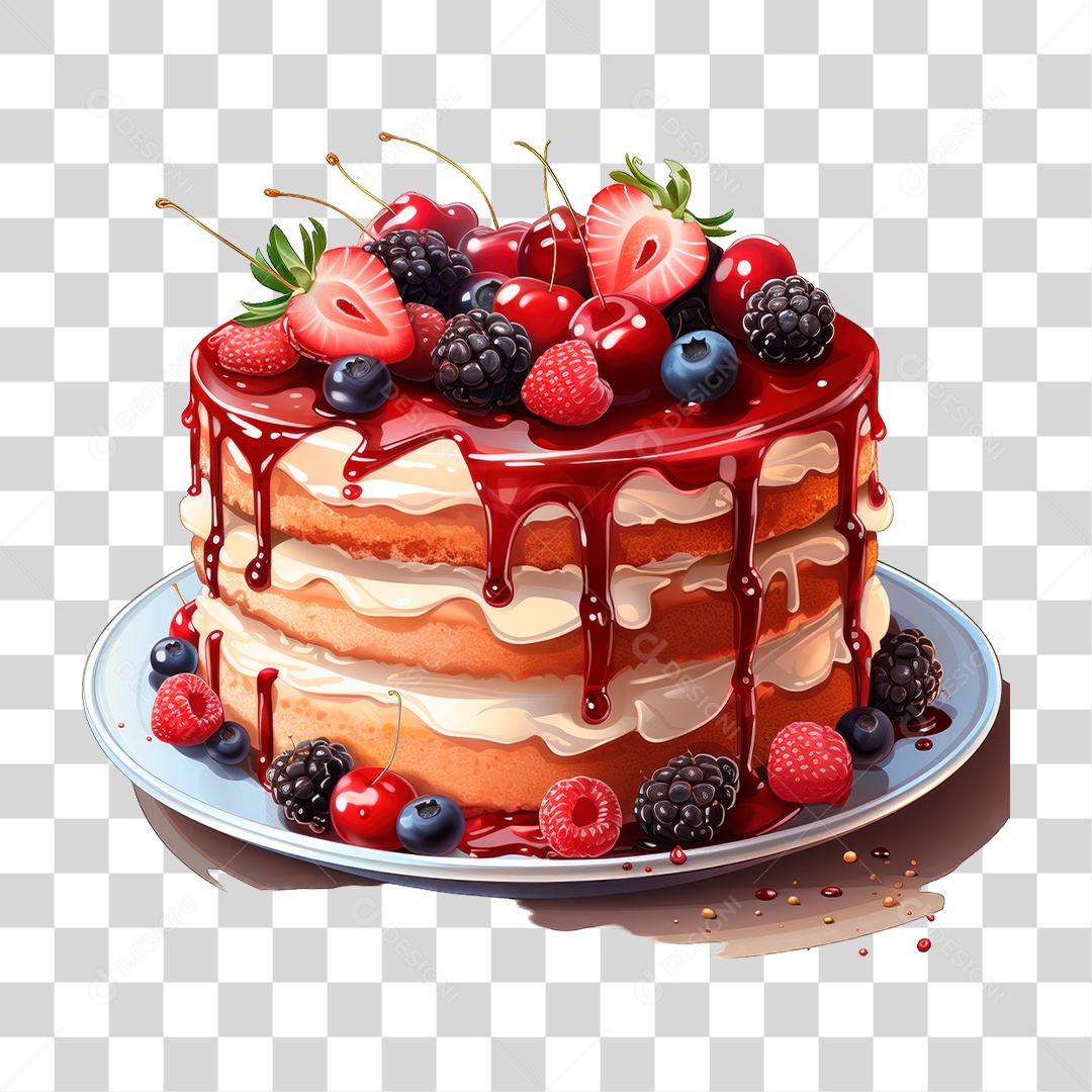 Bolo de Camadas PNG Transparente