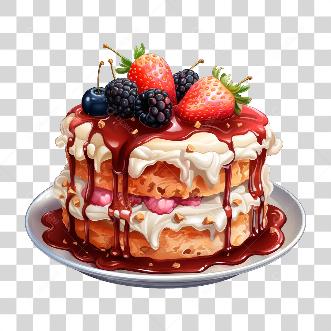 Bolo de Camadas PNG Transparente