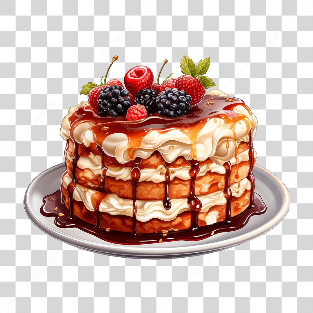 Bolo de Camadas PNG Transparente
