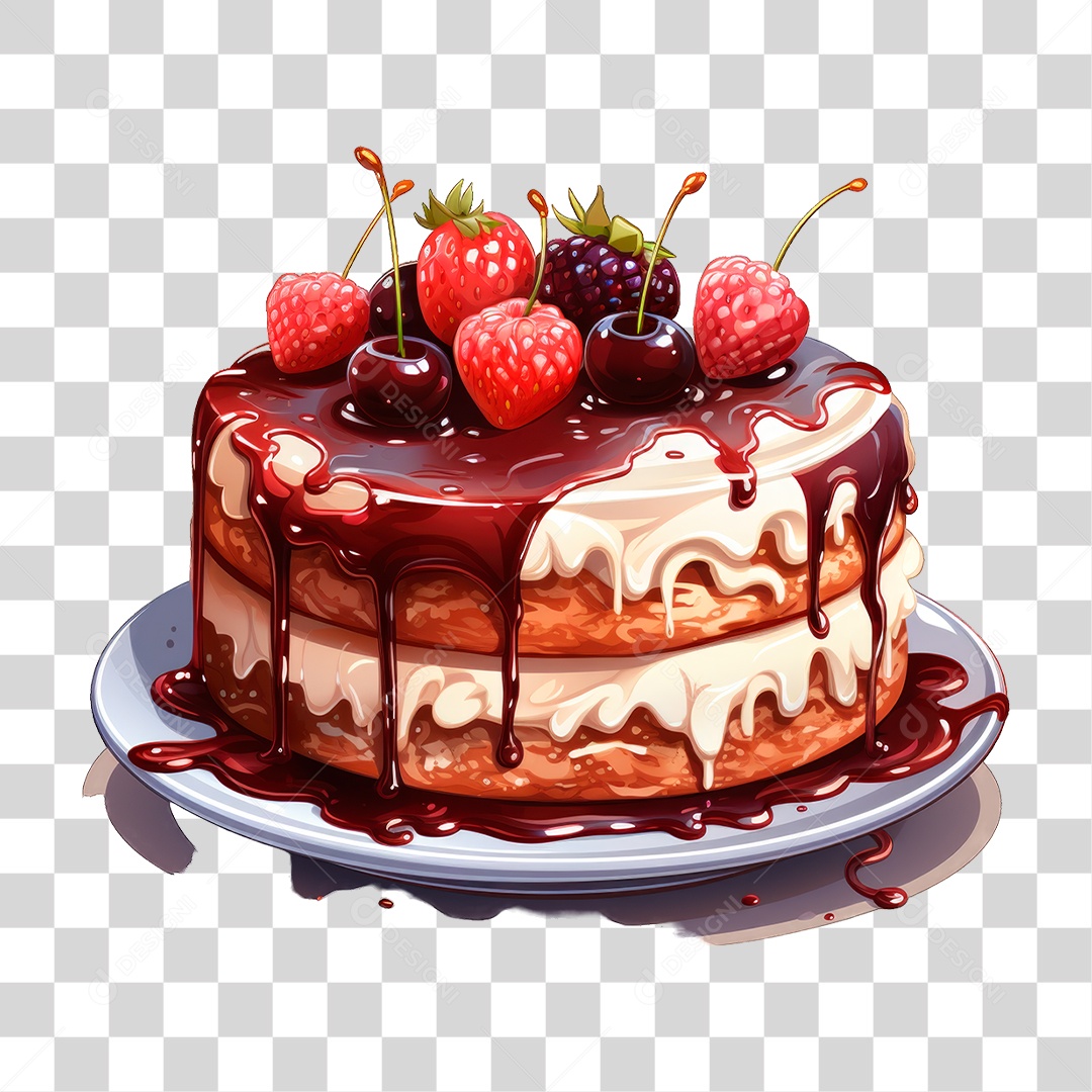 Bolo de Camadas PNG Transparente