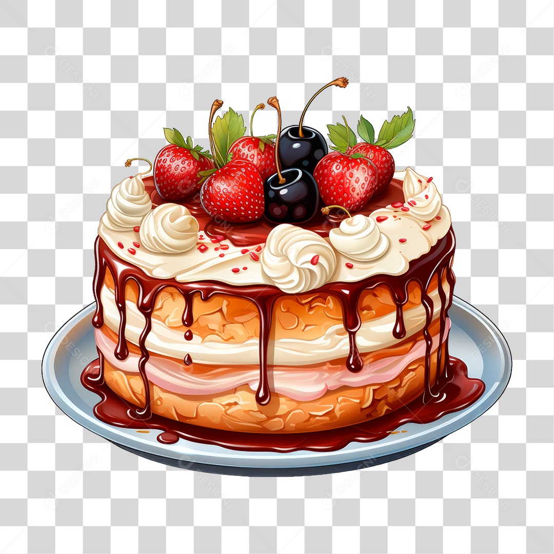 Bolo de Camadas PNG Transparente
