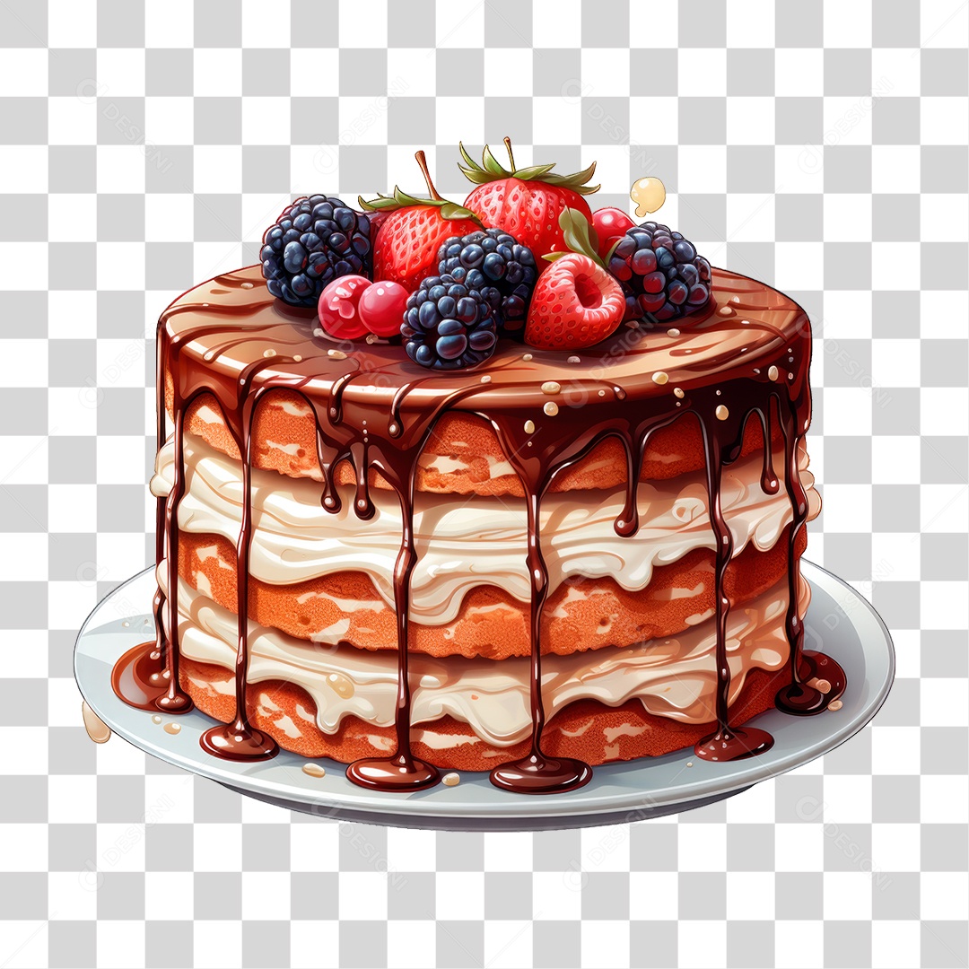 Bolo de Camadas PNG Transparente