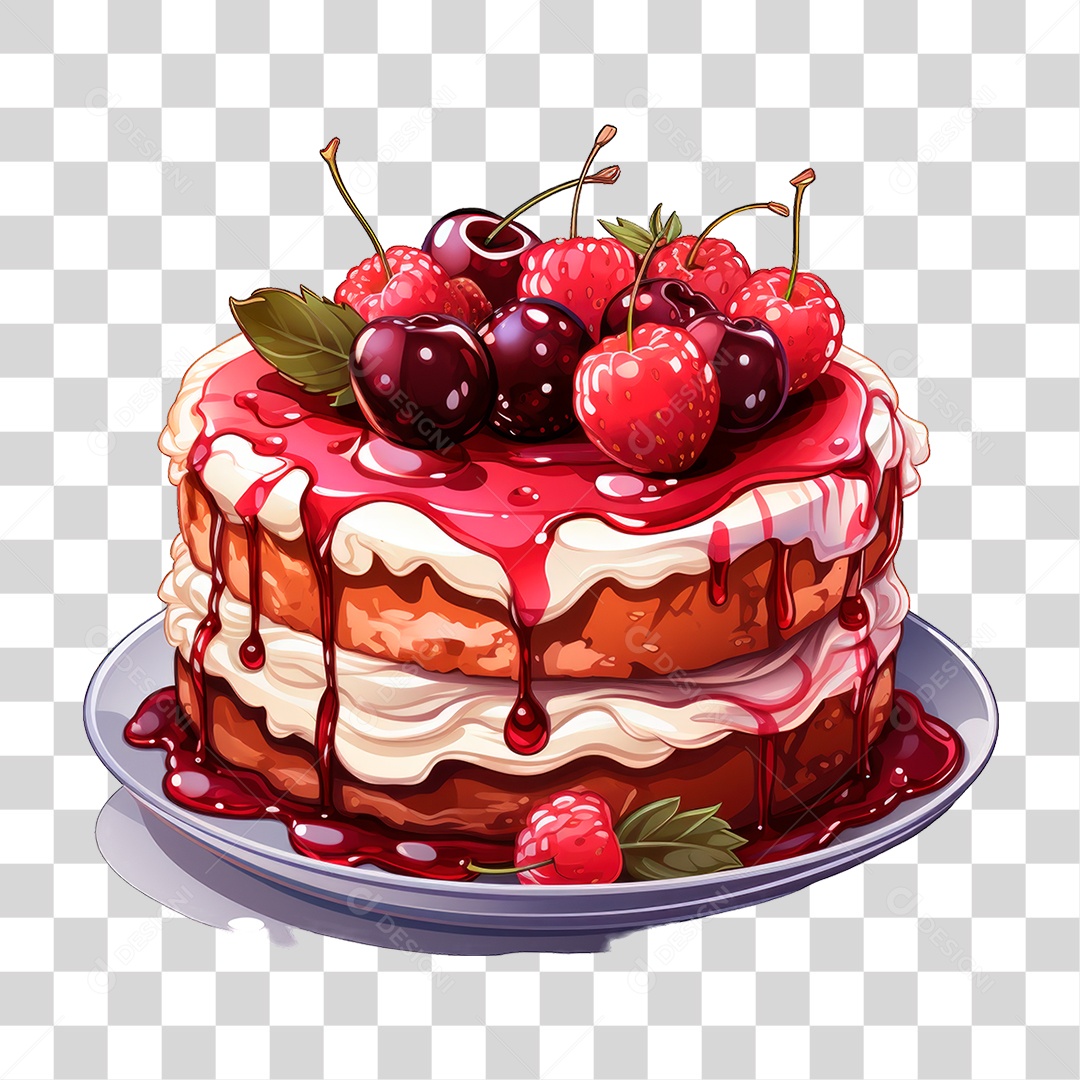 Bolo de Camadas PNG Transparente