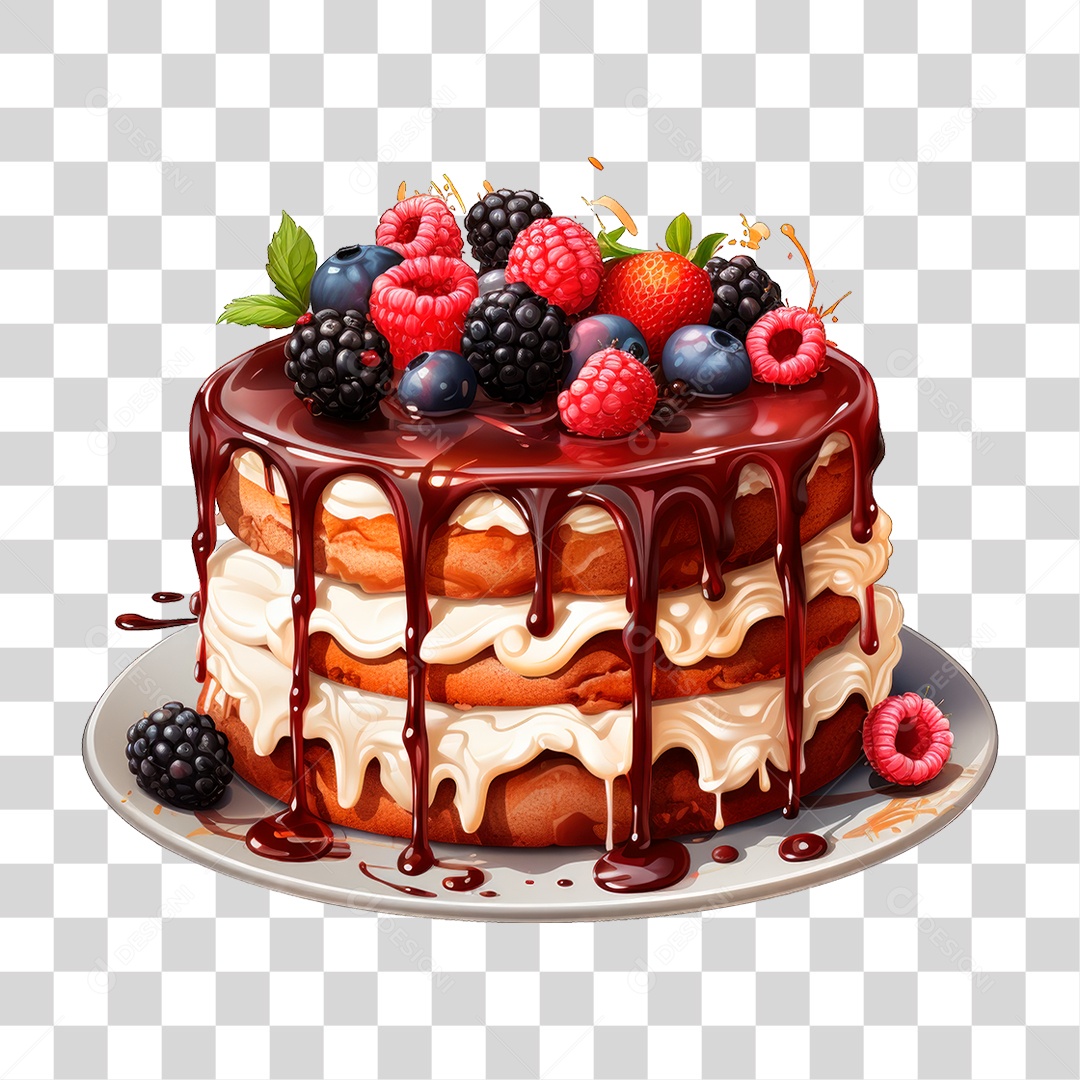 Bolo de Camadas PNG Transparente