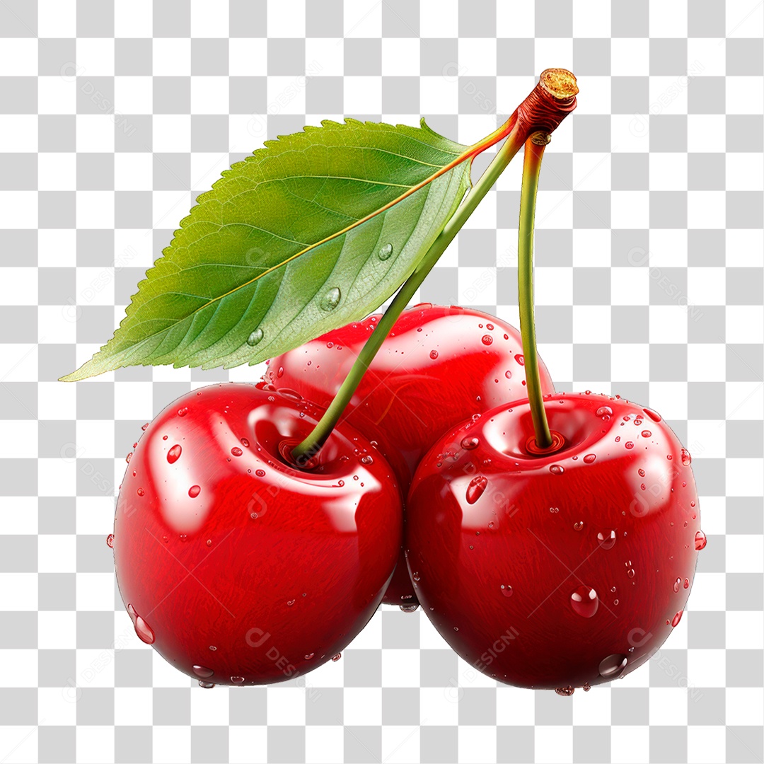 Cacho de Cereja PNG Transparente