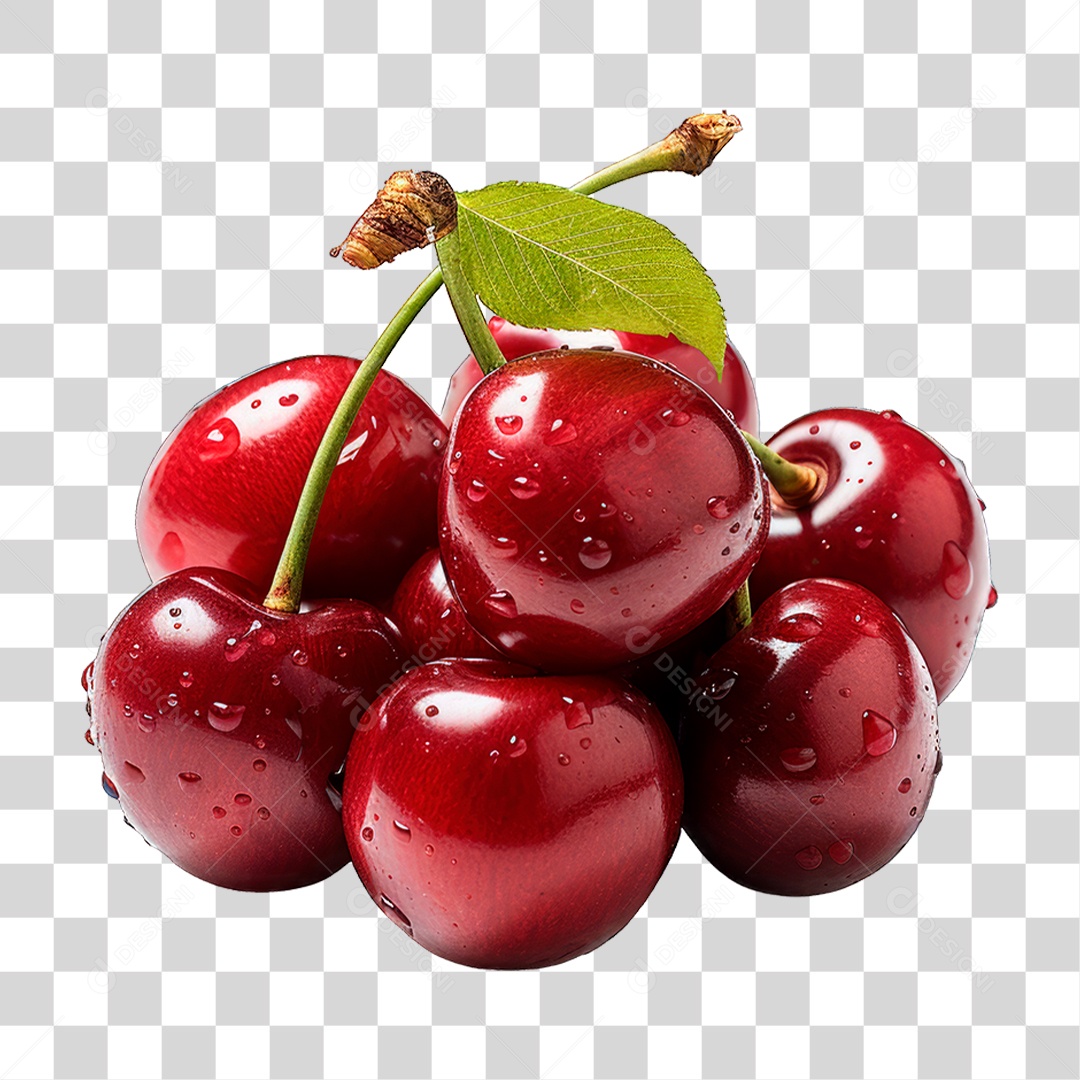 Cacho de Cereja PNG Transparente