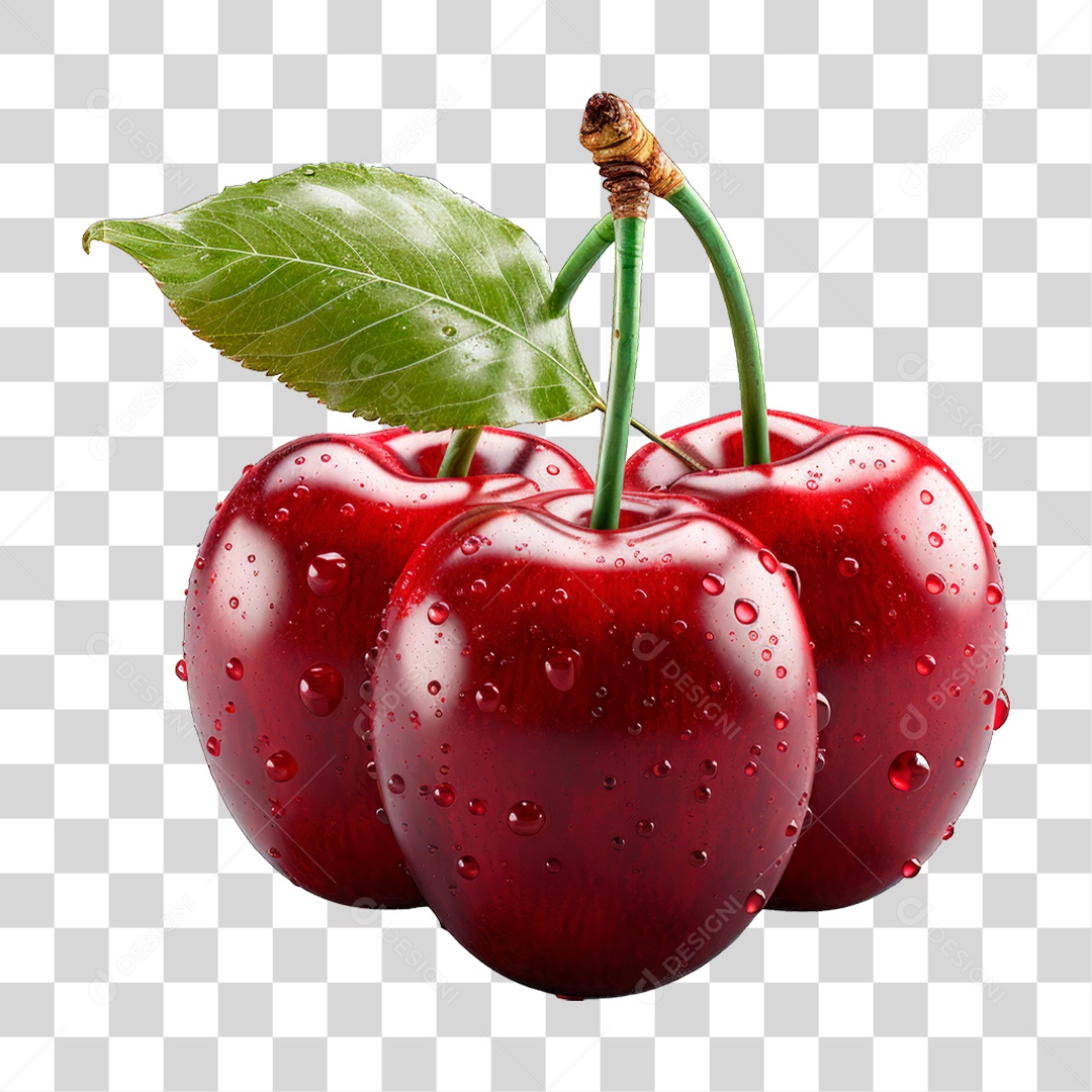 Cacho de Cereja PNG Transparente