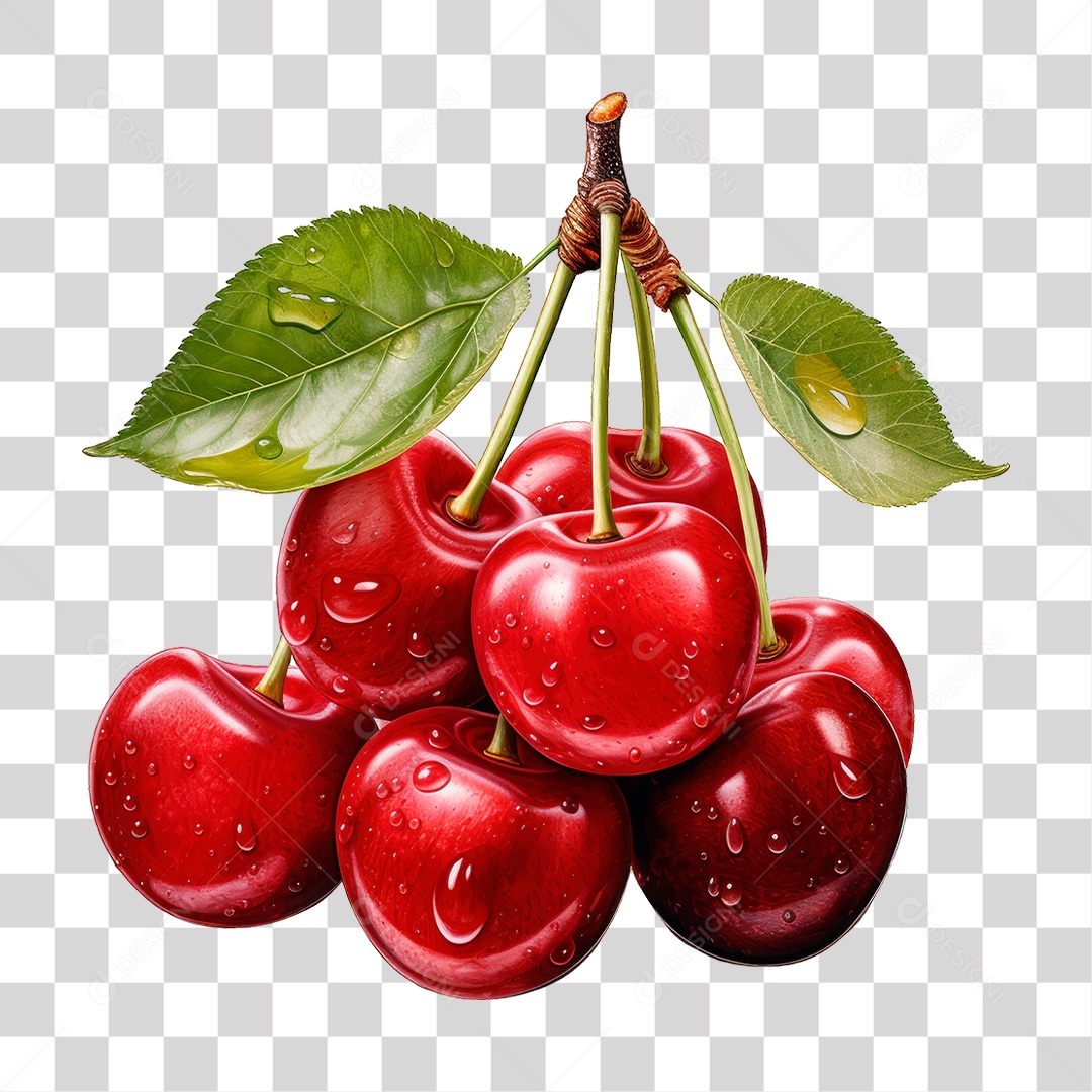 Cacho de Cereja PNG Transparente
