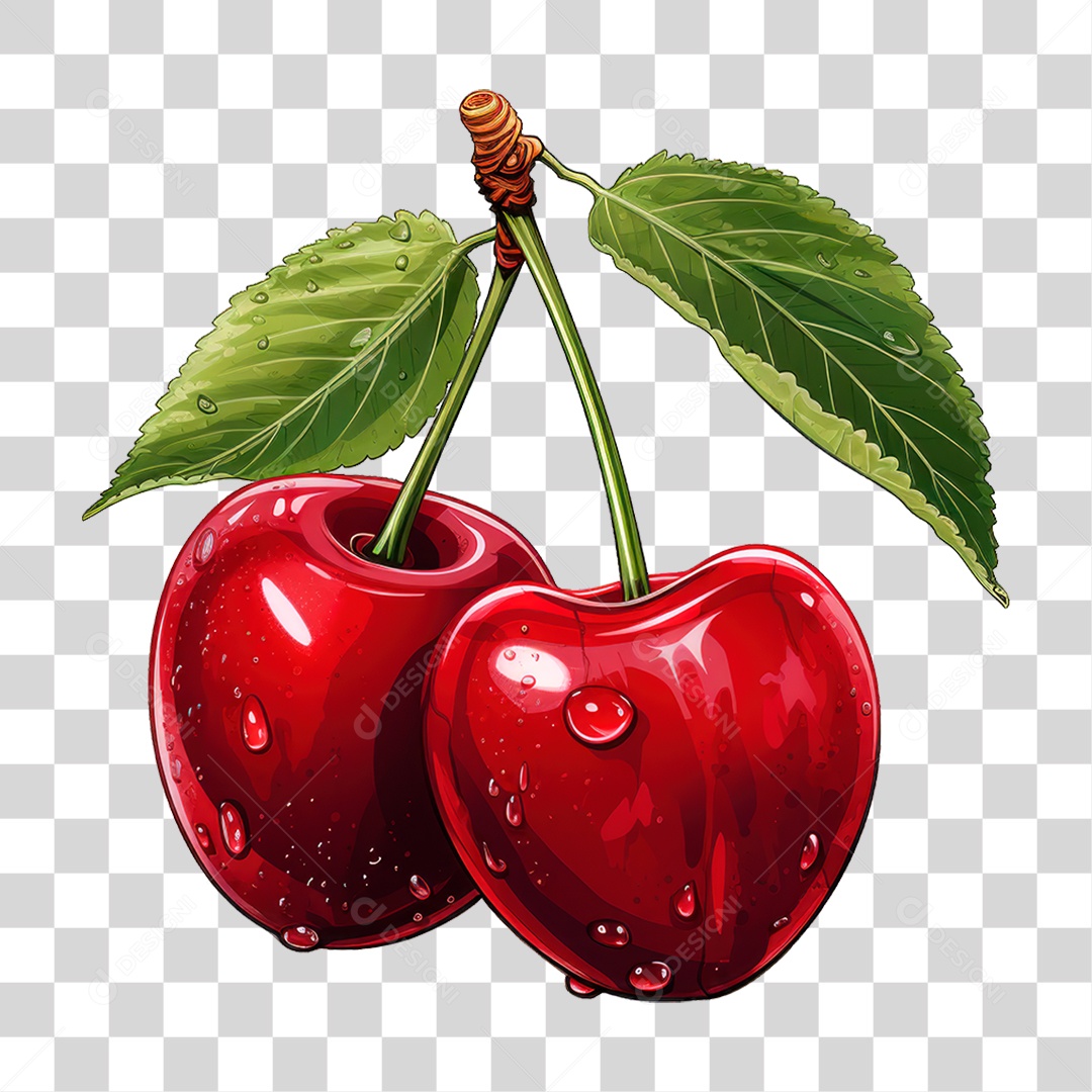 Cacho de Cereja PNG Transparente