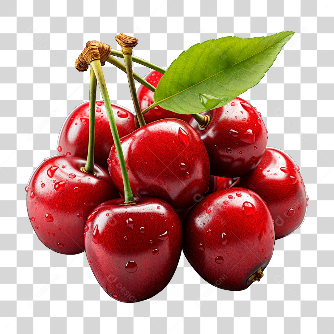 Cacho de Cereja PNG Transparente