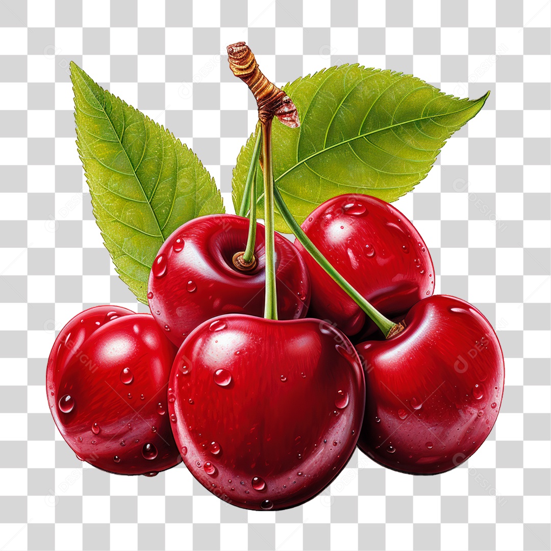 Cacho de Cereja PNG Transparente