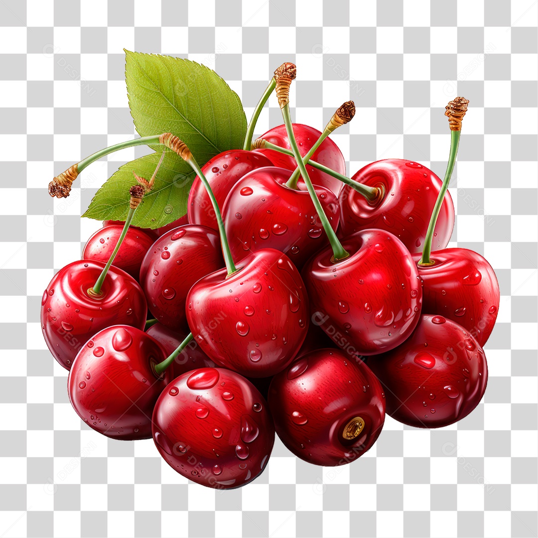 Cacho de Cereja PNG Transparente
