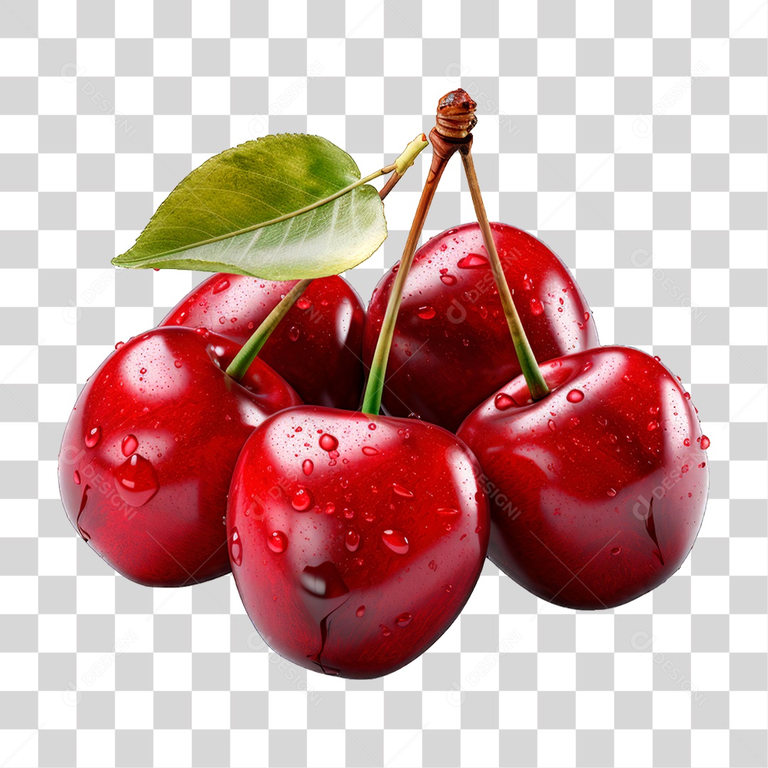 Cacho de Cereja PNG Transparente