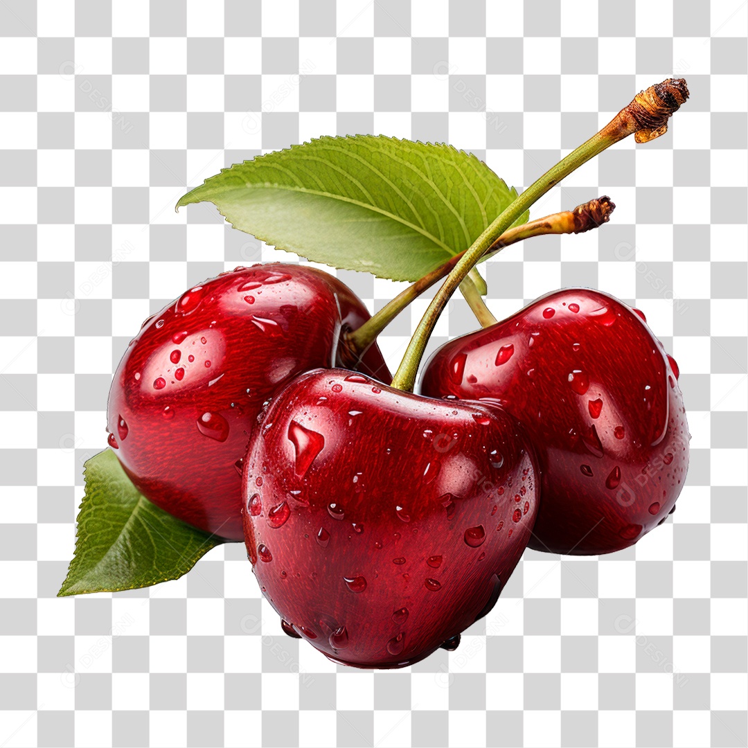 Cacho de Cereja PNG Transparente