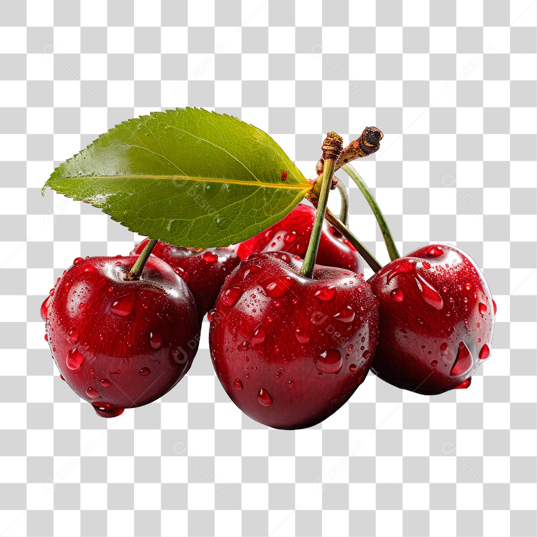 Cacho de Cereja PNG Transparente