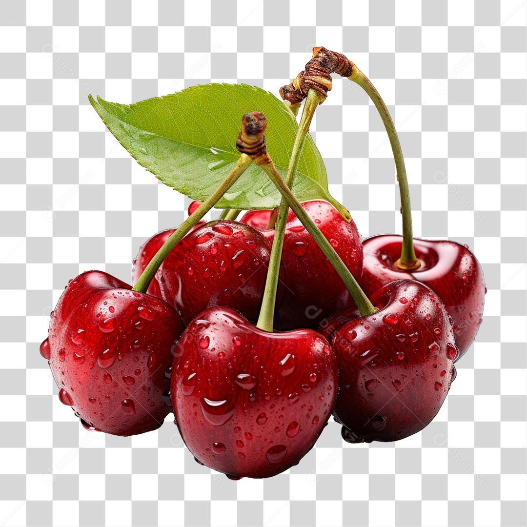 Cacho de Cereja PNG Transparente