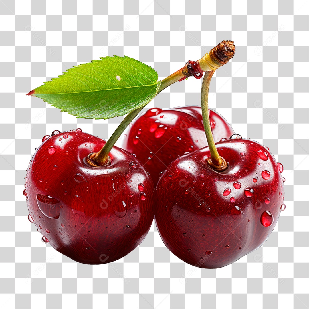 Cacho de Cereja PNG Transparente