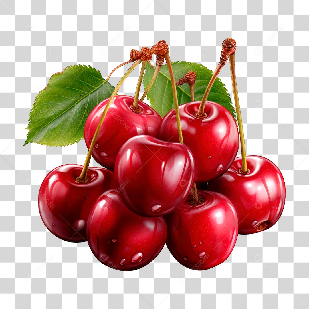 Cacho de Cereja PNG Transparente