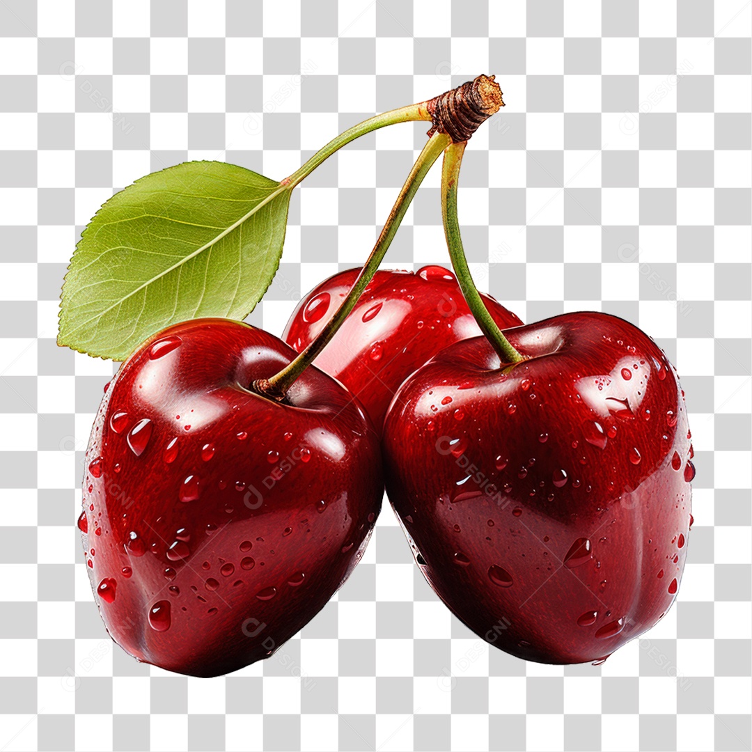 Cacho de Cereja PNG Transparente