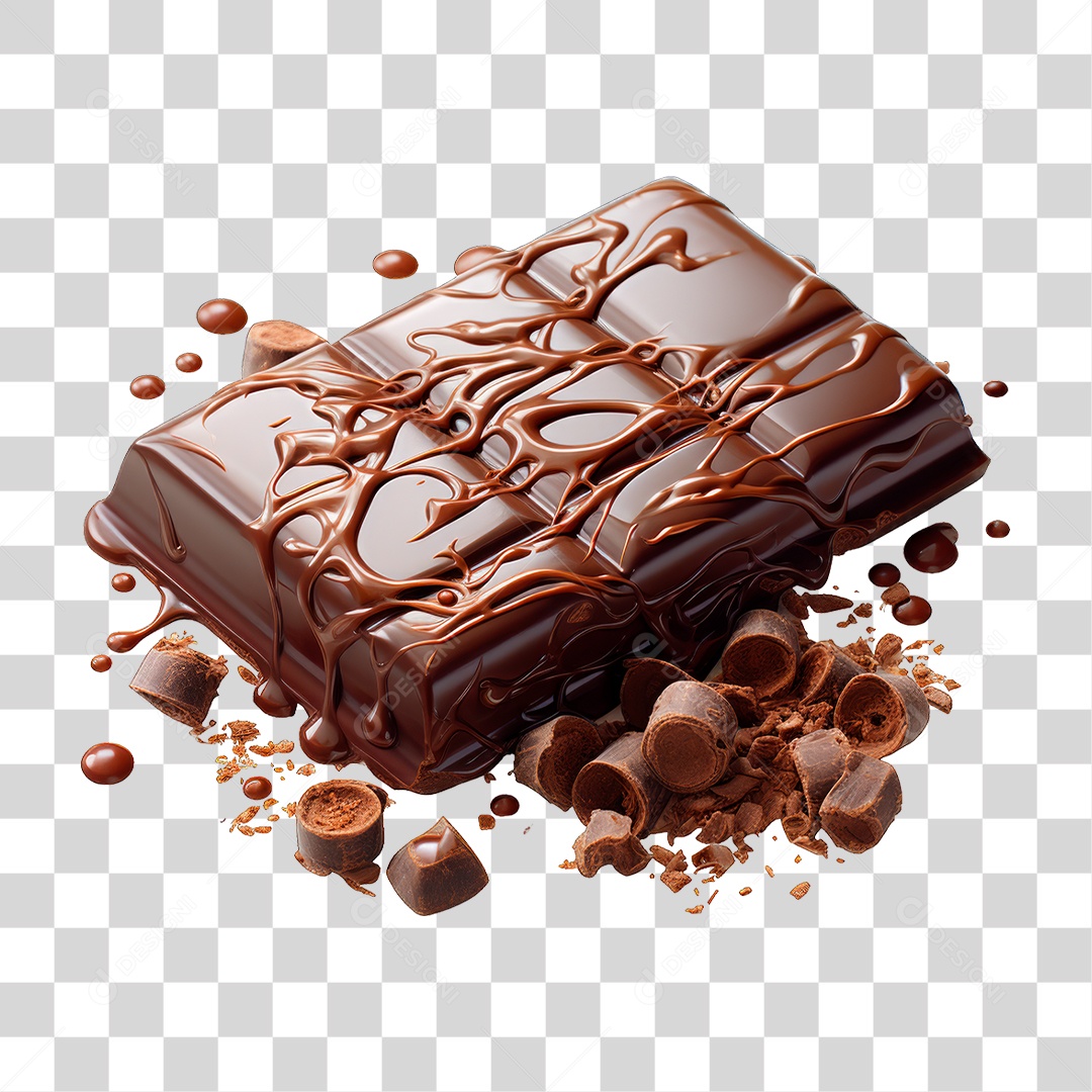 Barra de Chocolate PNG Transparente