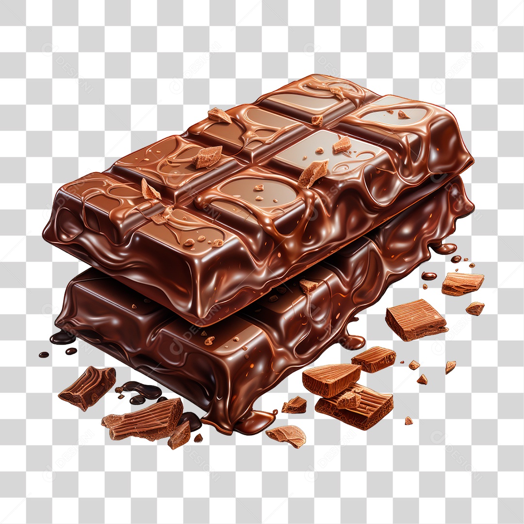 Barra de Chocolate PNG Transparente