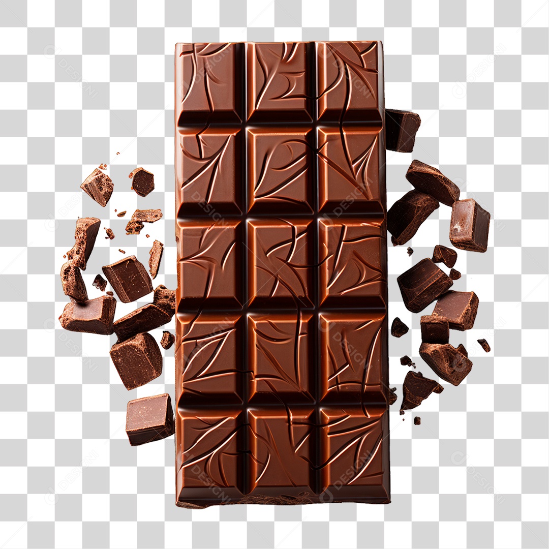 Barra de Chocolate PNG Transparente